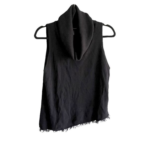 ROBERT RODRIGUEZ Sleeveless Cowl Neck Asymmetrical Knit Sweater Black M - Picture 1 of 8